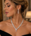 Set occasion (zircon earring + necklace)