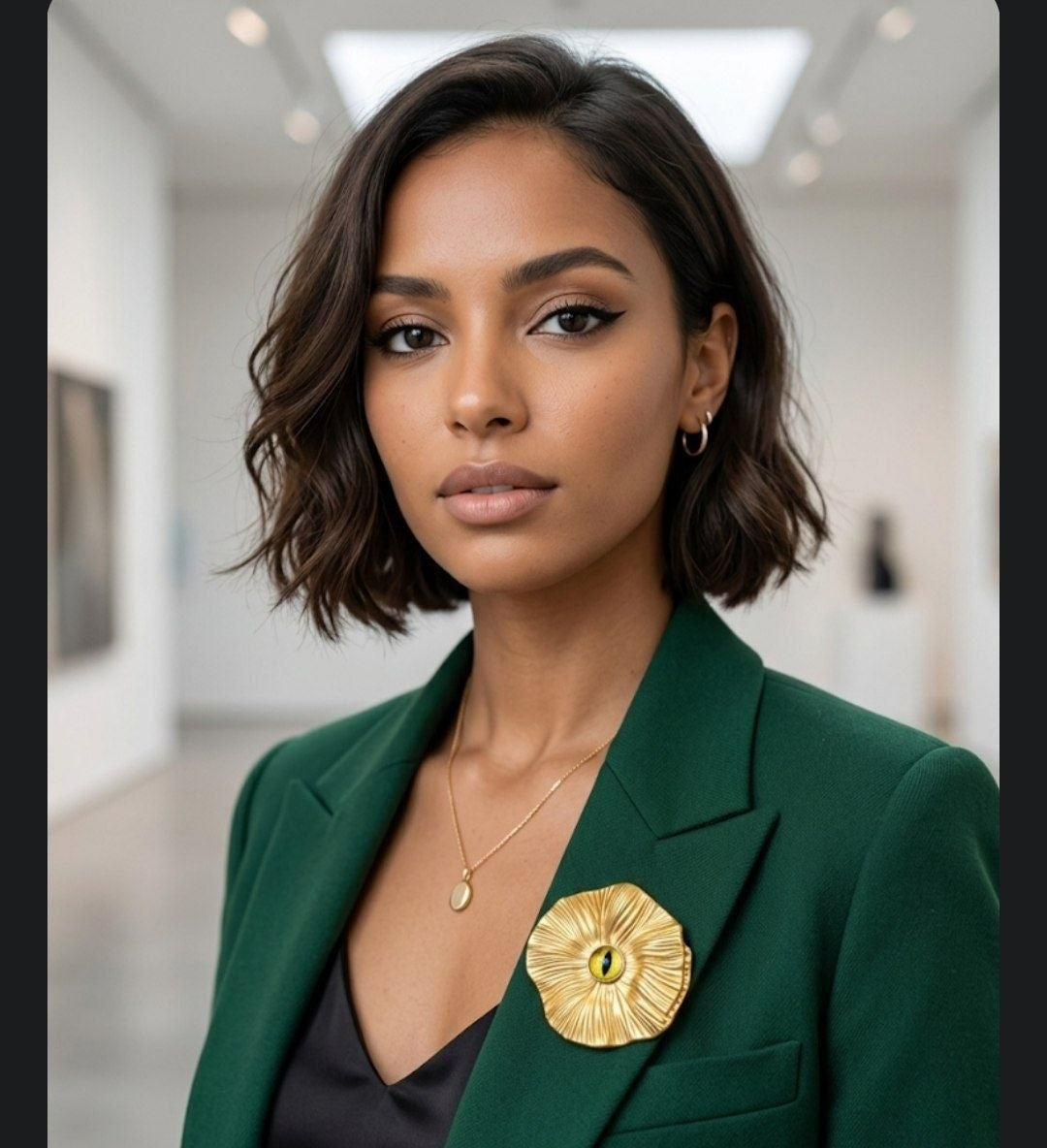 Brooch trendy evil eye