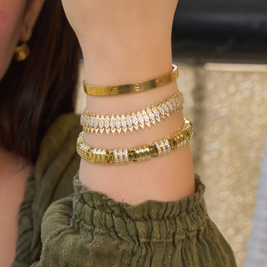 Gold plated 18k real zircon