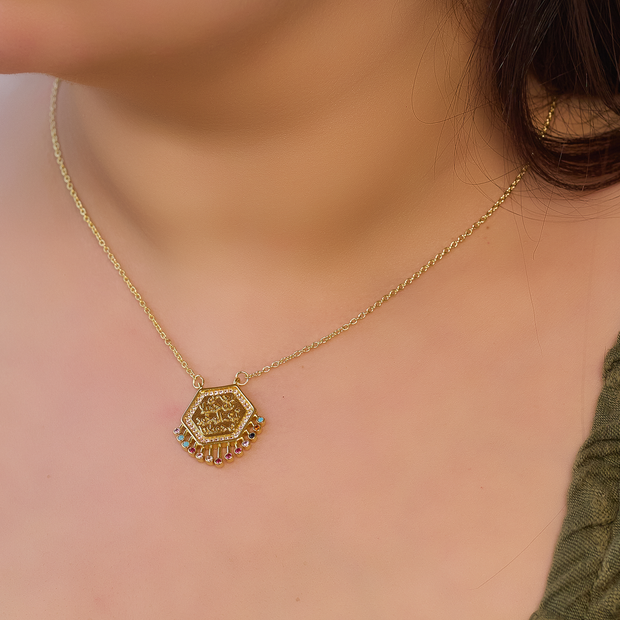 Necklace gold plated (كن جميلا ترى الوجوه جميلا)