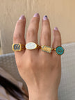 Ring gold plated 24k نحاس مطلى دهب hand made