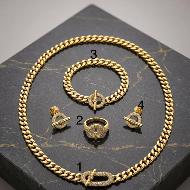طقم ماستر كواليتى مطلى دهب 18k