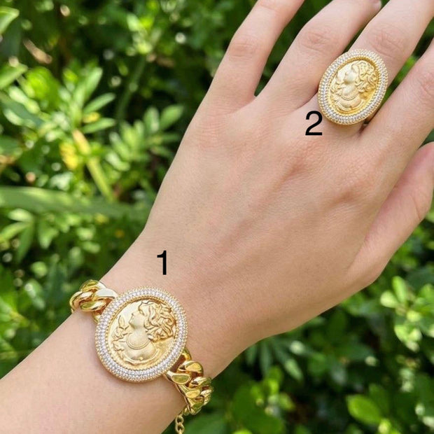 Gold plated 24k master quality (set ring +bracelet)