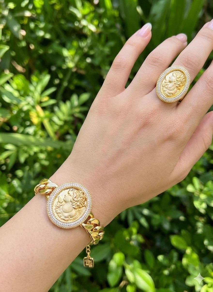 Gold plated 24k master quality (set ring +bracelet)